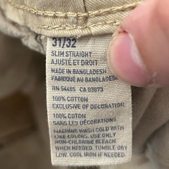 American Eagle Slim Straight Khaki Pants - Picture 3 of 4